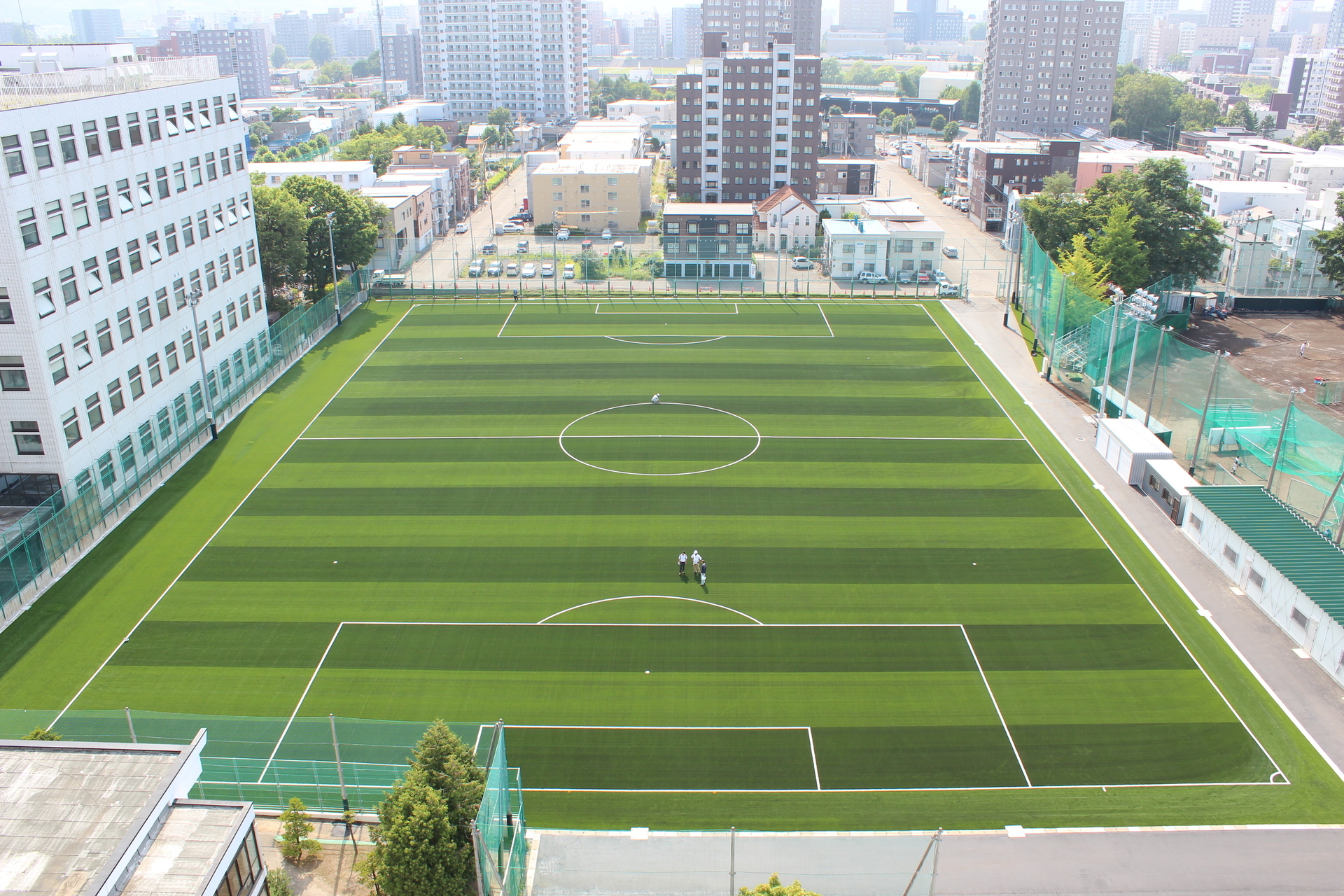 サッカーグラウンド完成 北海高等学校